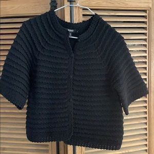 Black lambs wool sweater/shrug by DKNY